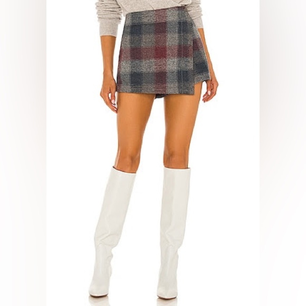 Free People- Emmy Mini Menswear Skort in Prep Combo